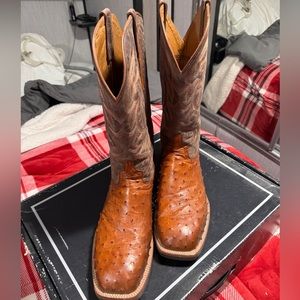 Lucchese Full Quill Ostrich Barn Boot